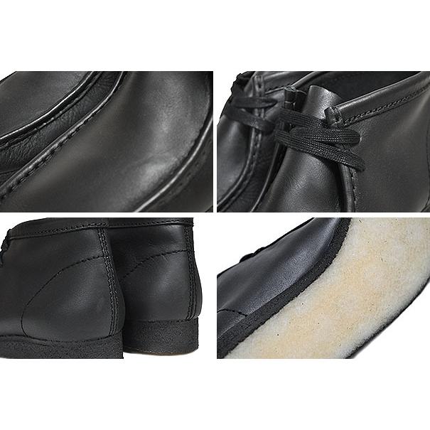 Clarks（クラークス） CLARKS WALLABEE BOOT BLACK LEATHER 26155512