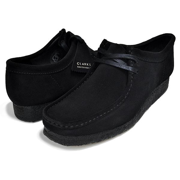 CLARKS WALLABEE BLACK SUEDE 26155519 クラークス ワラビー モカシン シューズ カジュアル ブラック スウェード クレープソール スエード｜limited-edition｜02