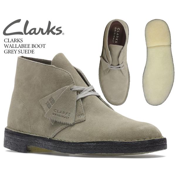 CLARKS DESERT BOOT GREY SUEDE 26161792 FIT G クラークス デザートブーツ グレー スエード