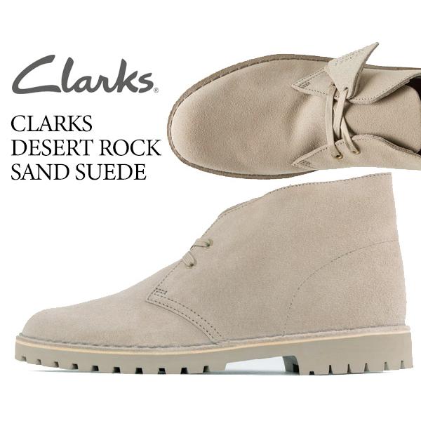 CLARKS DESERT ROCK SAND SUEDE 26162704 FIT G クラークス デザートロック サンド スエード コマンドソール ブーツ Desert Trooper｜limited-edition