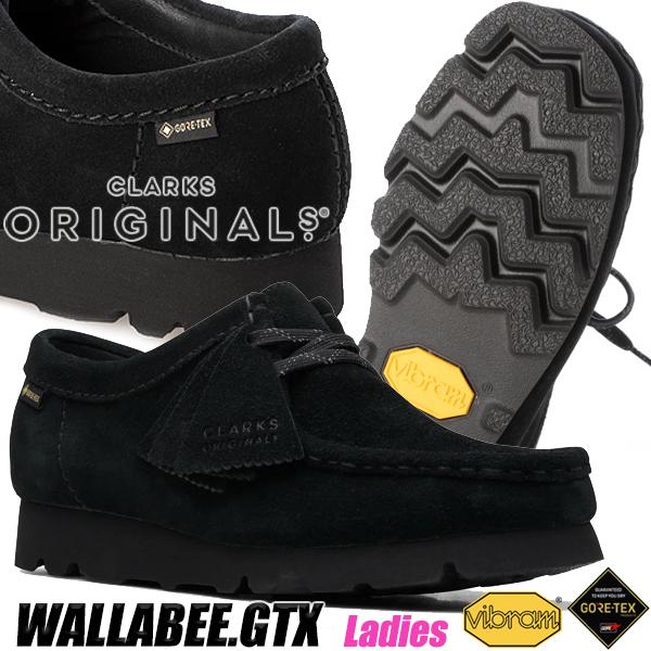Clarks（クラークス） CLARKS W WALLABEE GORE-TEX BLACK SUEDE