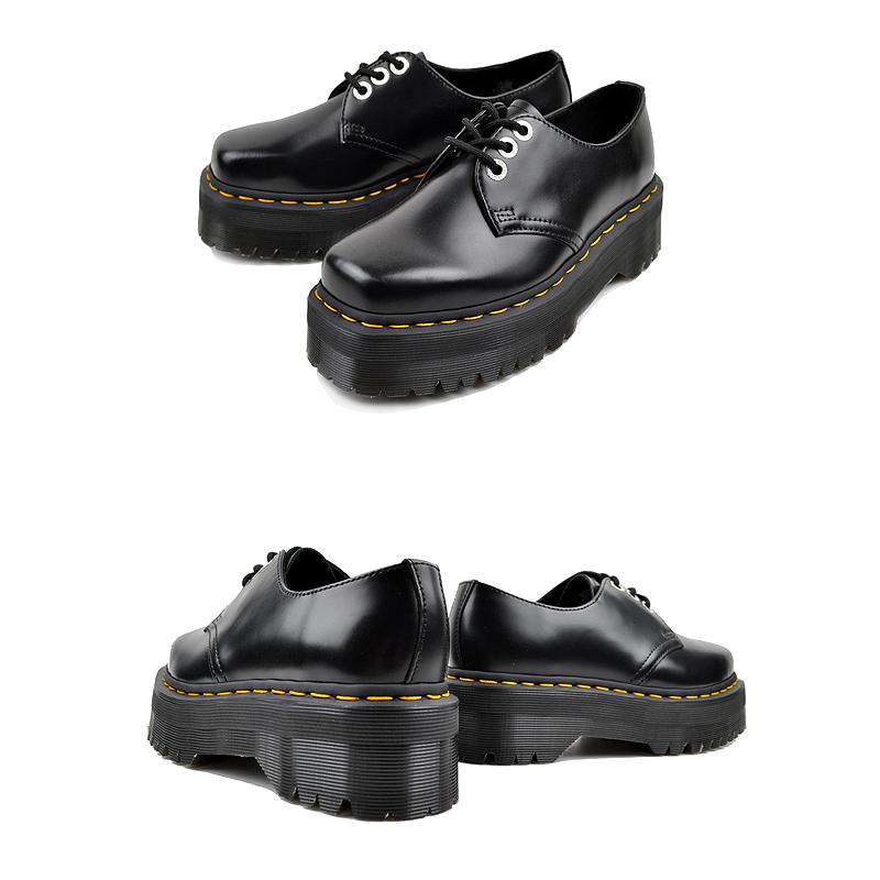 Dr.Martens 1461 QUAD SQUARED POLISHED SMOOTH BLACK 31299001 Dr.Martens 1461 QUAD SQUARED POLISHED SMOOTH BLACK 31299001