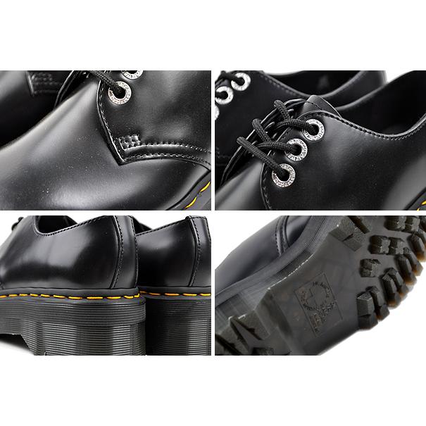 Dr.Martens 1461 QUAD SQUARED POLISHED SMOOTH BLACK 31299001 ドクターマーチン 1461 クワッド スクエア 3 アイ シューズ 厚底 スリーホール｜limited-edition｜04