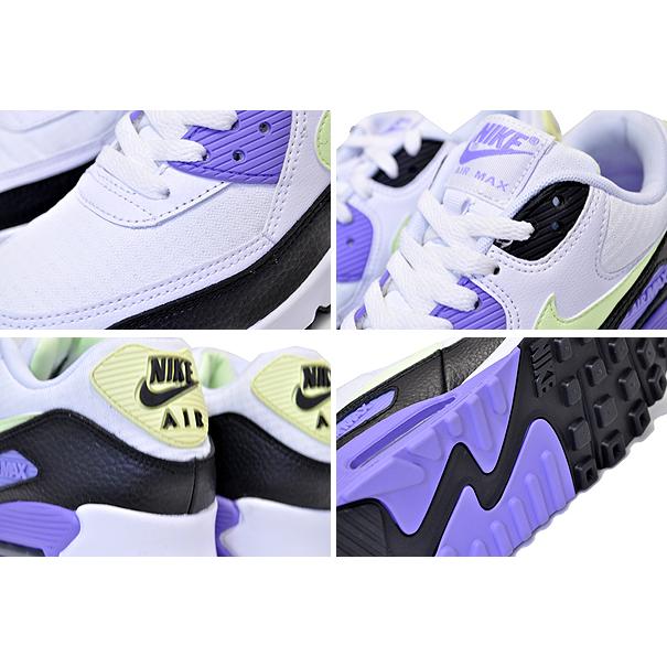 ナイキ エア マックス９０ レディース Nike Air Max 90 スニーカー White/Purple Nebula/Barely Volt NIKE（ナイキ） NIKE WMNS AIR MAX 90 white/barely volt-black 325213