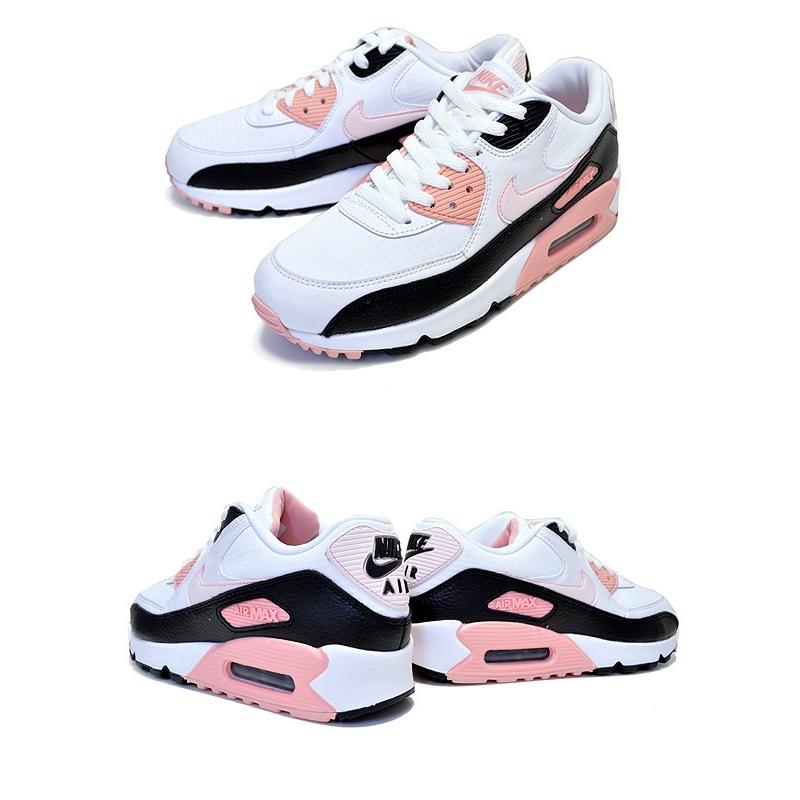 NIKE（ナイキ） NIKE WMNS AIR MAX 90 white/light soft pink-black
