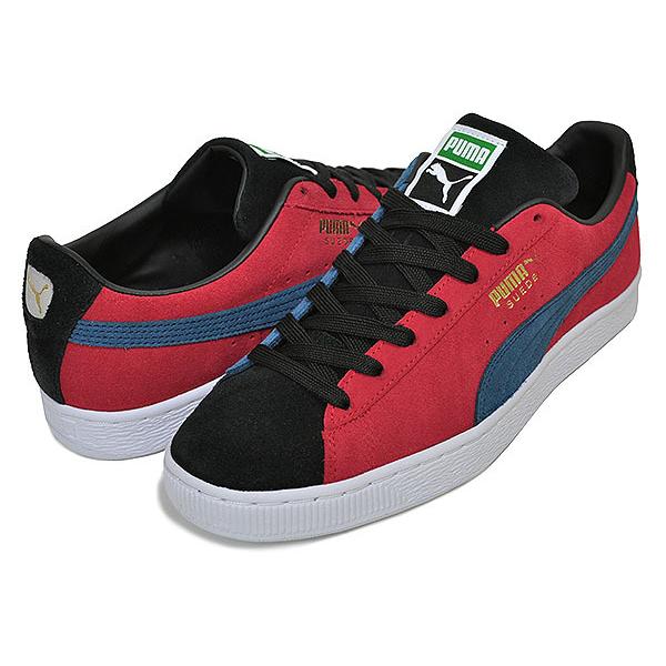 PUMA（プーマ） PUMA SUEDE CLASSIC XXI P BLACK-I BLUE-URBAN RED