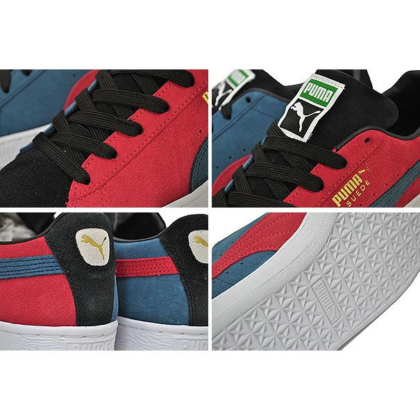 PUMA SUEDE CLASSIC XXI P BLACK-I BLUE-URBAN RED 374915-33 プーマ スウェード クラシック 21 スニーカー スエード レッド ブルー ブラック｜limited-edition｜04