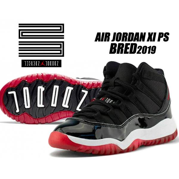 NIKE JORDAN 11 RETRO (PS) BRED 2019 black/true red-white 378039-061 ナイキ ジョーダン 11 レトロ PS スニーカー キッズ 子供靴 プレスクール