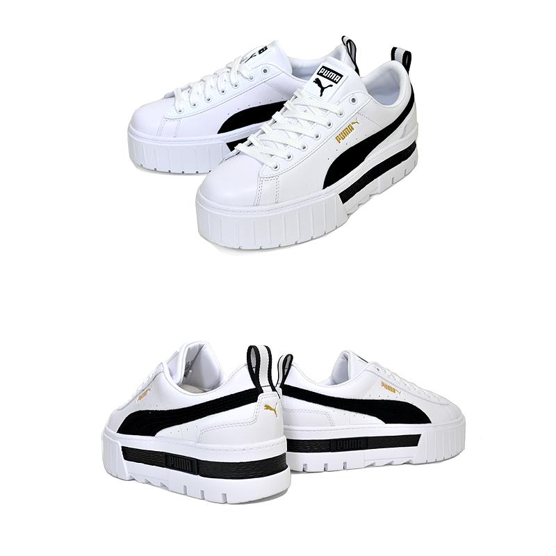 PUMA（プーマ） PUMA MAYZE LTH WNS PUMA WHITE-PUMA BLACK 381983-01 メイズ レザー ...