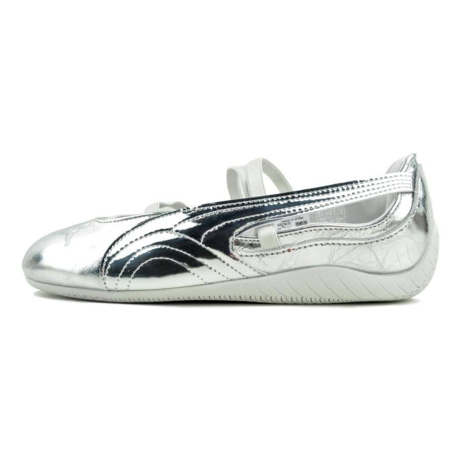プーマ/PUMA スピードキャット バレエ BALLET 24.5 シルバー PUMA（プーマ） PUMA SPEEDCAT BALLET LUSTRE WNS PUMA SILVER-FEATHER
