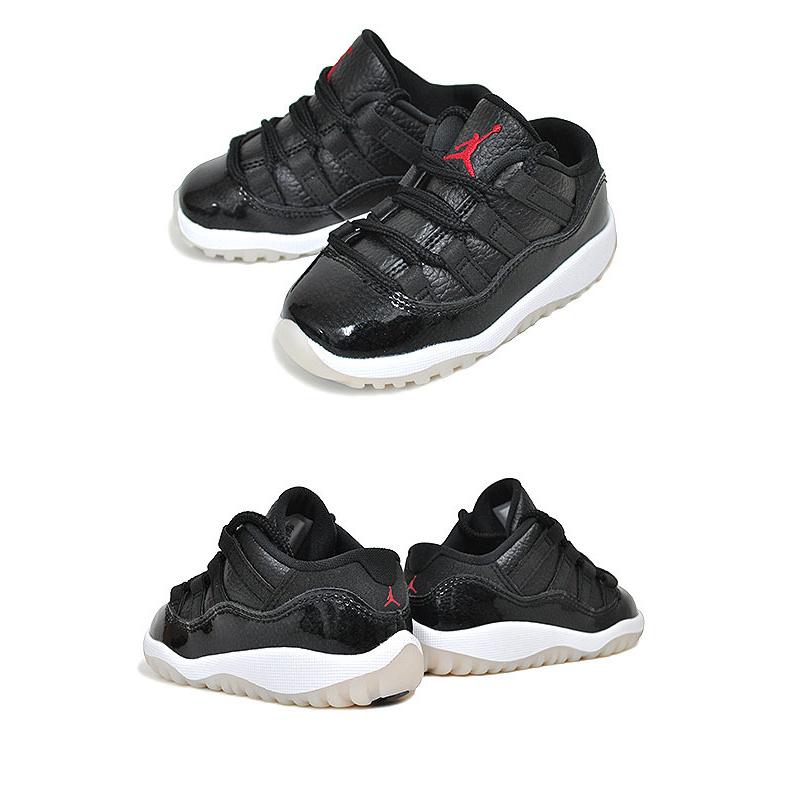 エア ジョーダン 11 NIKE JORDAN RETRO LOW (TD) 72-10 black/gym red
