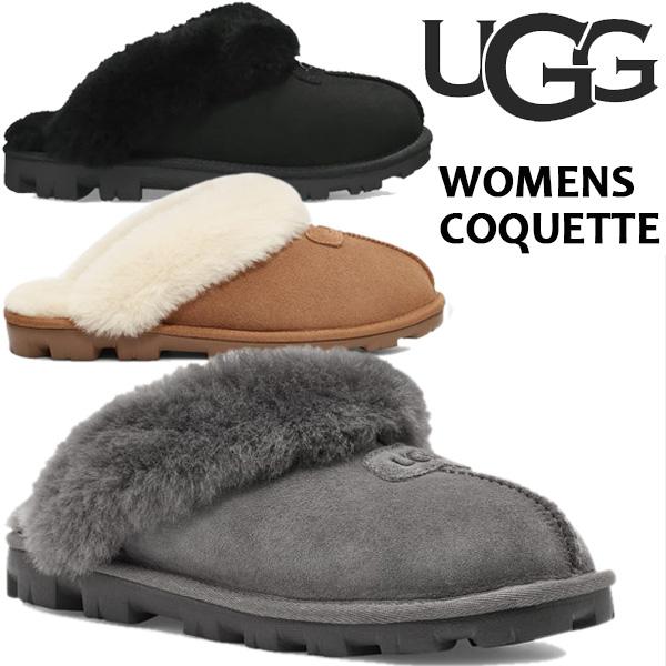 UGG WOMENS COQUETTE 5125 3COLOR アグ ウィメンズ コケット レディース スリッパ ミュール スリッポン ツイン