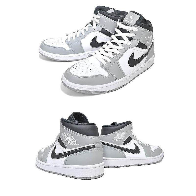 エア ジョーダン 1 NIKE AIR JORDAN MID lt smoke grey/white エア ジョーダン 1 NIKE AIR JORDAN MID lt smoke grey/white