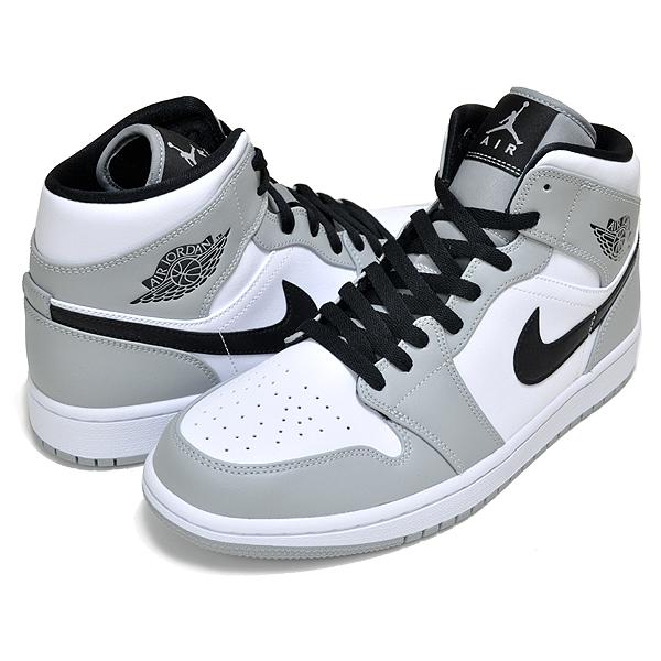 NIKE AIR JORDAN 1 MID light smoke grey/black-white 554724-092 ナイキ エアジョーダン 1 ミッド スニーカー AJ1 ライト スモーク グレー｜limited-edition｜02