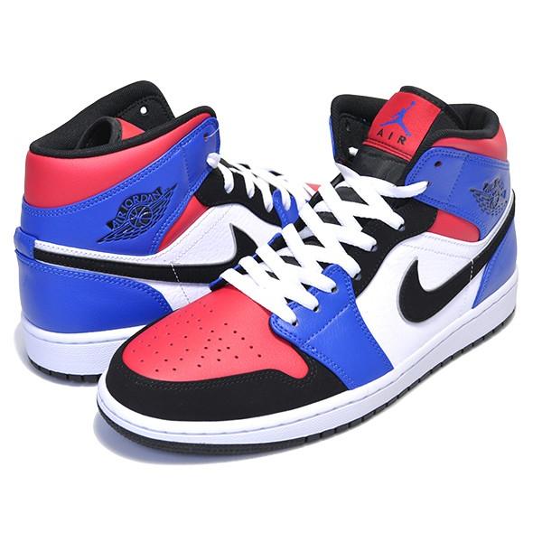 エア ジョーダン 1 NIKE AIR JORDAN MID TOP3 white/black-hyper royal 