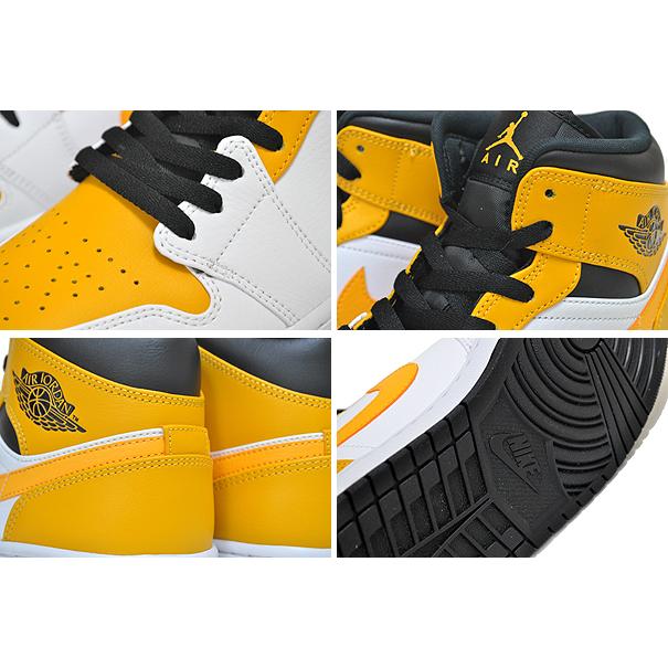 エア ジョーダン 1 NIKE AIR JORDAN MID white/university gold-black