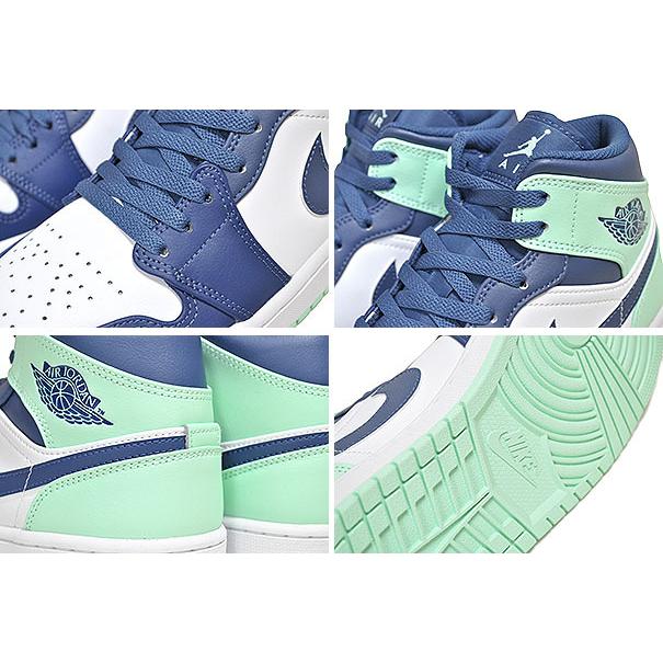 エア ジョーダン 1 NIKE AIR JORDAN MID mystic navy/mint foam-white