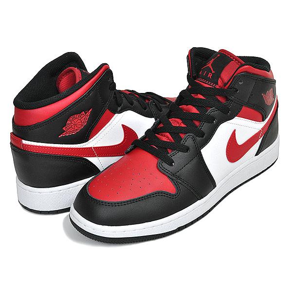 エア ジョーダン 1 NIKE AIR JORDAN MID (GS) black/fire red