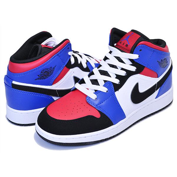 NIKE AIR JORDAN 1 MID(GS) TOP3 white/black-hyper royal 554725-124 ナイキ エアジョーダン 1 ミッド レディース スニーカー ウィメンズ ガールズ AJ1｜limited-edition｜02