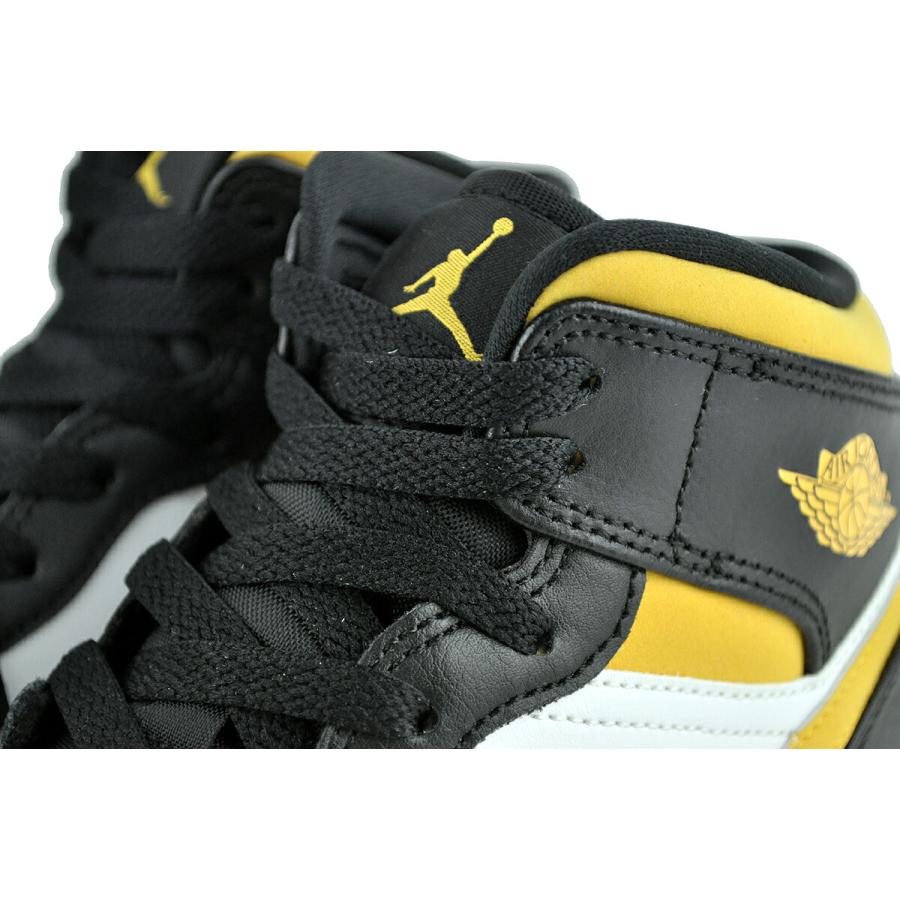 エア ジョーダン 1 NIKE AIR JORDAN 1MID(GS) white/pollen-black 