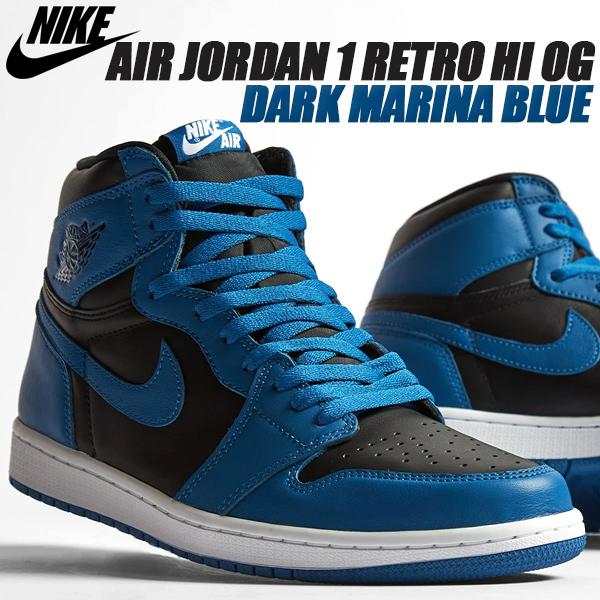 エア ジョーダン 1 NIKE AIR JORDAN RETRO HI OG dk marina blue/black