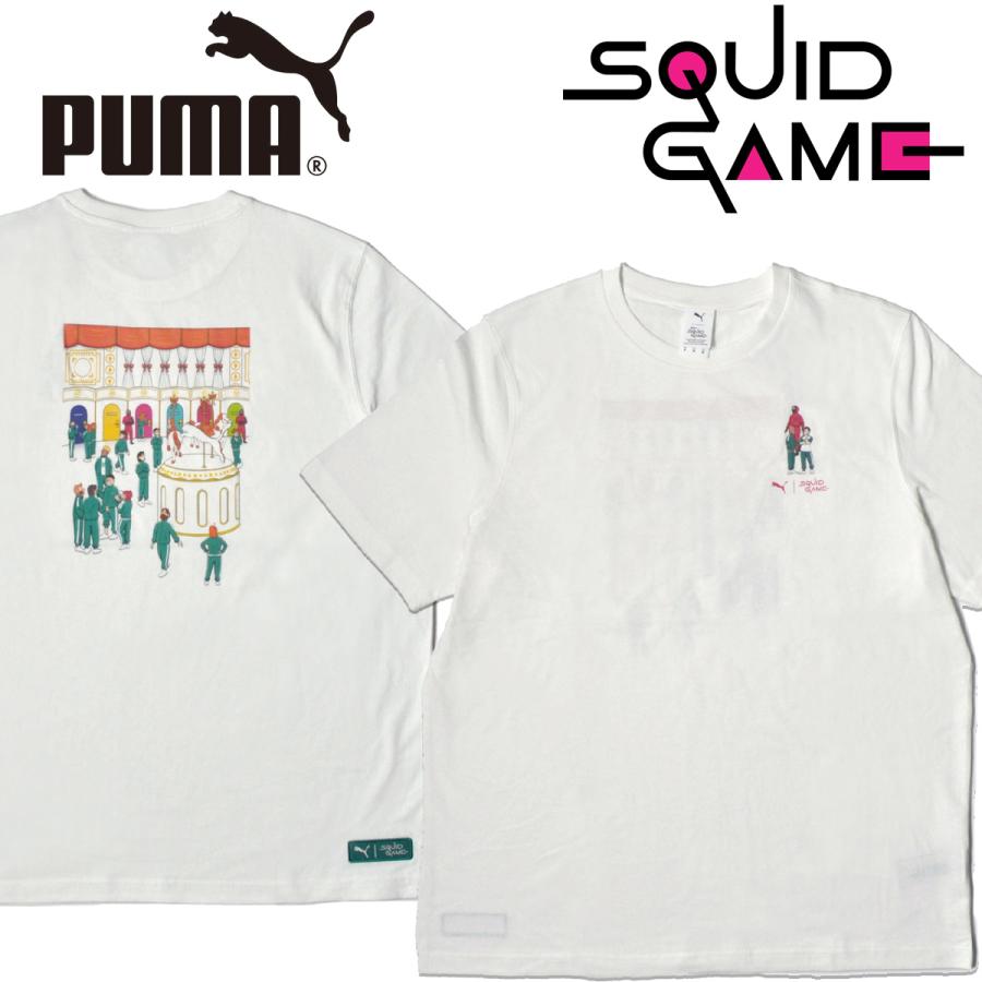 PUMA SQUID GAME GRAPHIC SS TEE WHITE 627426-02 プーマ x イカ PUMA SQUID GAME GRAPHIC SS TEE WHITE 627426-02 プーマ x イカ