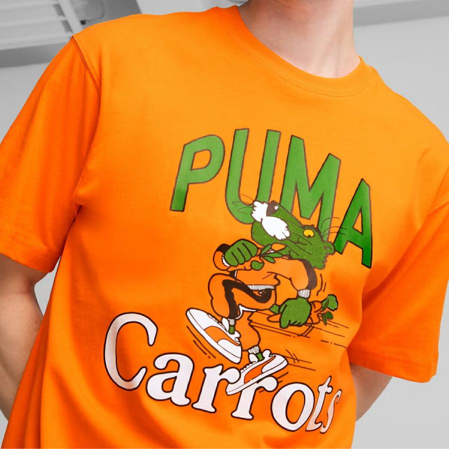 PUMA（プーマ） PUMA CARROTS GRAPHIC TEE ORANGE 627443-45 x
