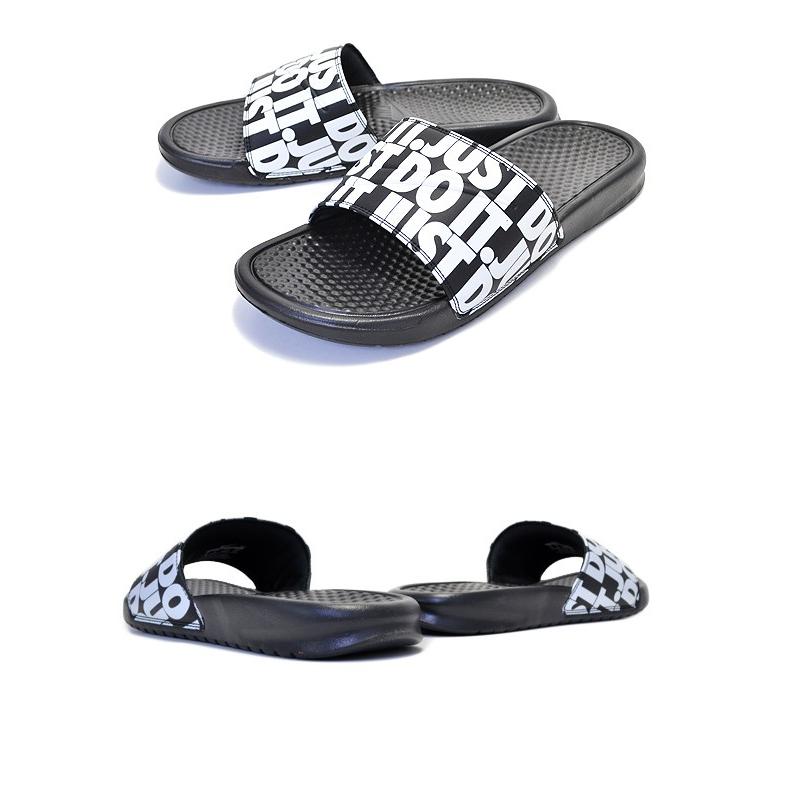 NIKE BENASSI JDI PRINT black/white 631261-024 ナイキ ベナッシ JDI プリント スポーツサンダル シャワーサンダル メンズ レディース JUST DO IT. プール ジム｜limited-edition｜03