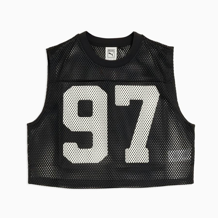 PUMA（プーマ） PUMA ROSE RELAXED MESH TOP PUMA BLACK 633804-01