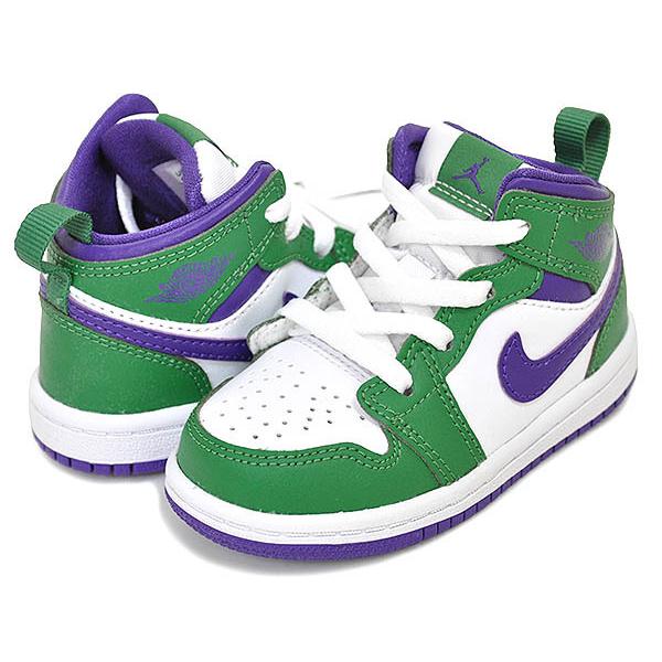 エア ジョーダン 1 NIKE JORDAN MID (TD) aloe verde/court purple