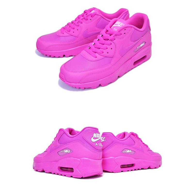 NIKE AIR MAX 90 LTR(GS) laser fuchsia/laser fuchsia 833376 NIKE AIR MAX 90 LTR(GS) laser fuchsia/laser fuchsia 833376