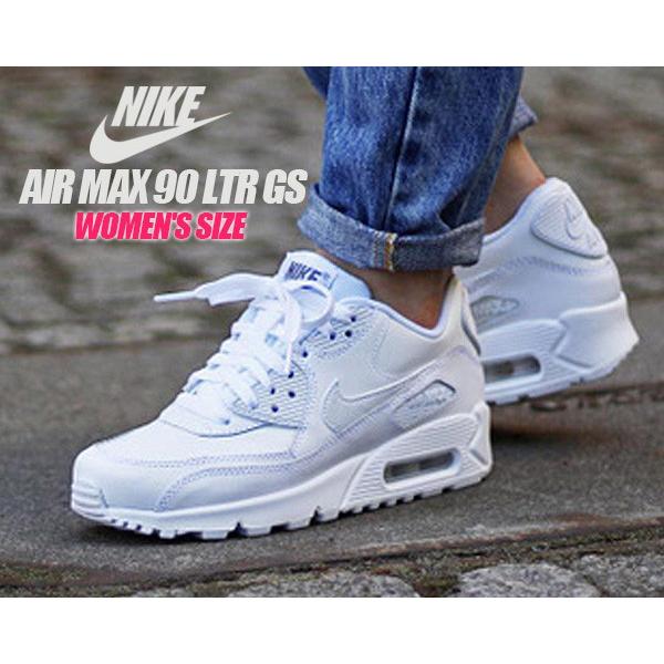 NIKE（ナイキ） NIKE AIR MAX 90 LTR GS white/wht エアマックス 90