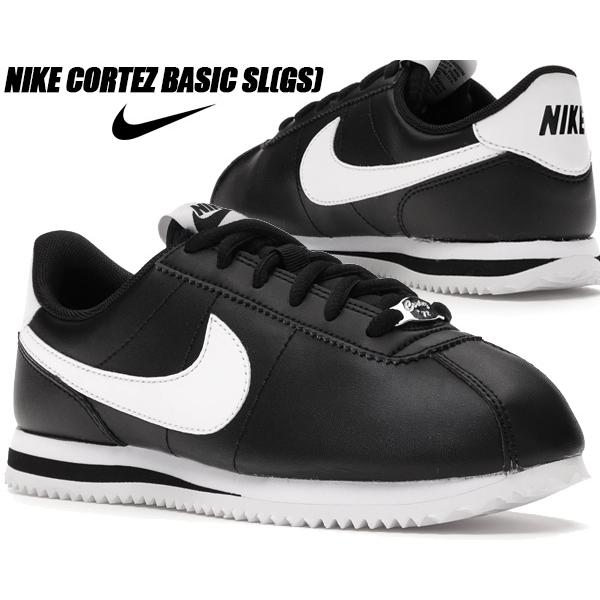 コルテッツ NIKE CORTEZ BASIC SL (GS) black/white 904764-001 ナイキ