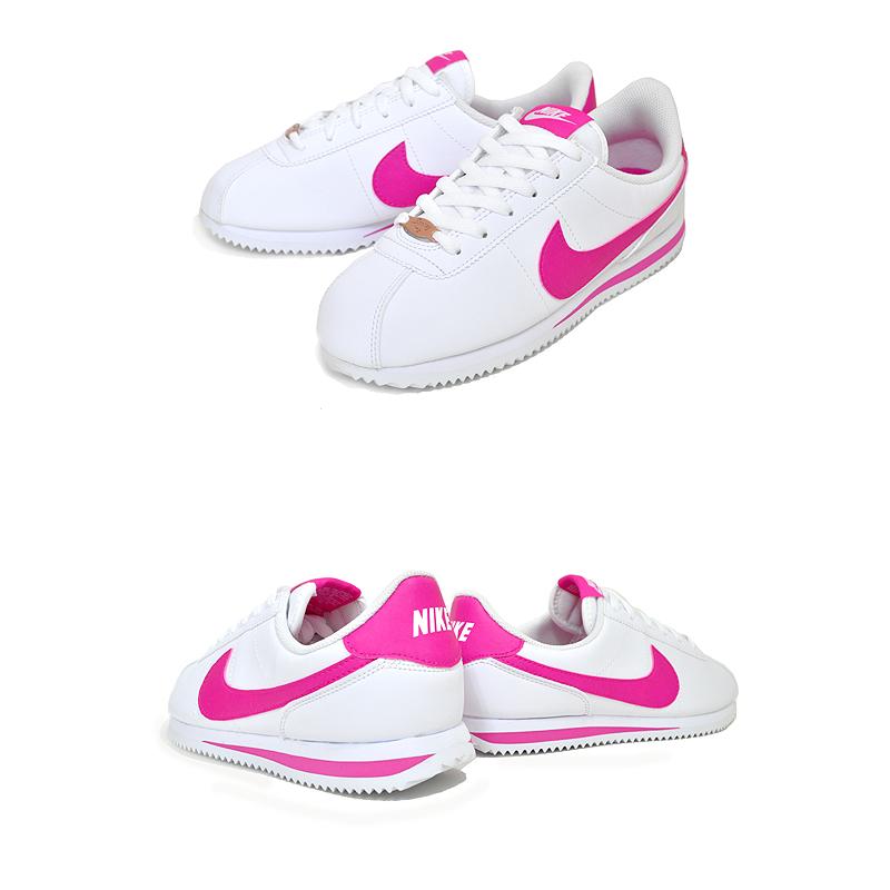 コルテッツ NIKE CORTEZ BASIC SL(GS) white/pink prime 904764-109