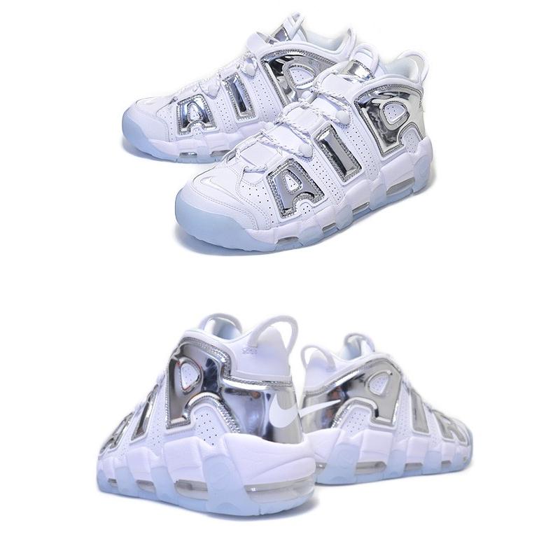 NIKE（ナイキ） NIKE WMNS AIR MORE UPTEMPO white/chrome-blue tint 
