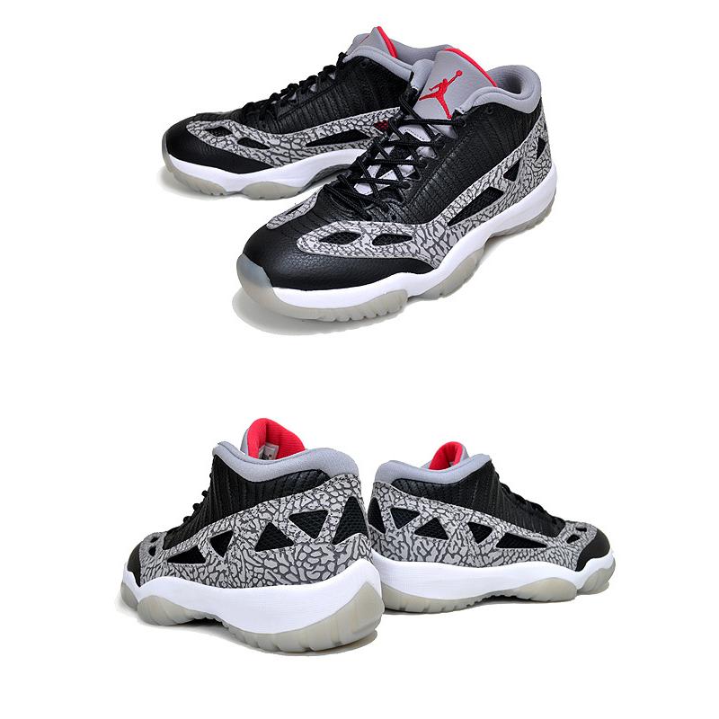Jordan NIKE AIR JORDAN 11 RETRO LOW IE black/fire red-cement grey