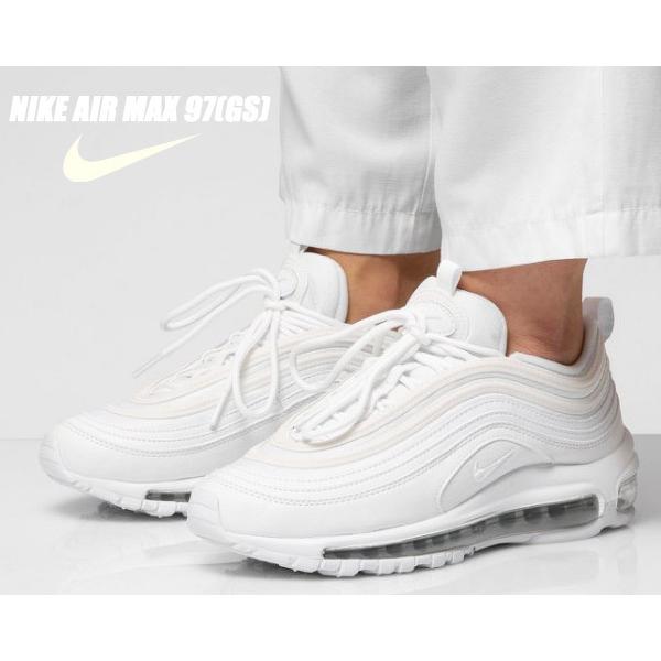 NIKE（ナイキ） NIKE AIR MAX 97 (GS) white/wht-metallic silver