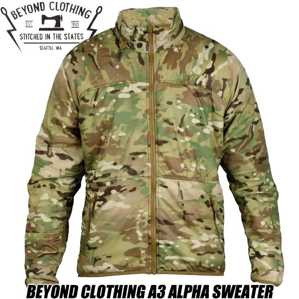 BEYOND CLOTHING A3 ALPHA SWEATER MULTICUM a3-0168-c10 ビヨンド クロージング A3 アルファ セーター ポーラテック 迷彩 ミッドレイヤー Polartec Alpha 撥水