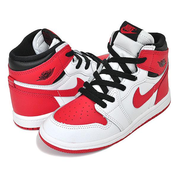 NIKE JORDAN 1 HI OG (TD) white/university red-black aq2665-161 Heritage ナイキ ジョーダン 1 ハイ OG トドラー キッズ スニーカー 子供靴｜limited-edition｜02