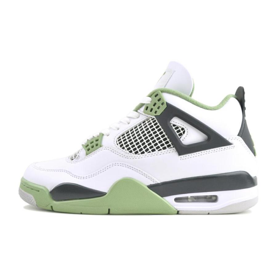 NIKE（ナイキ） NIKE WMNS AIR JORDAN 4 RETRO white/oil green-dark