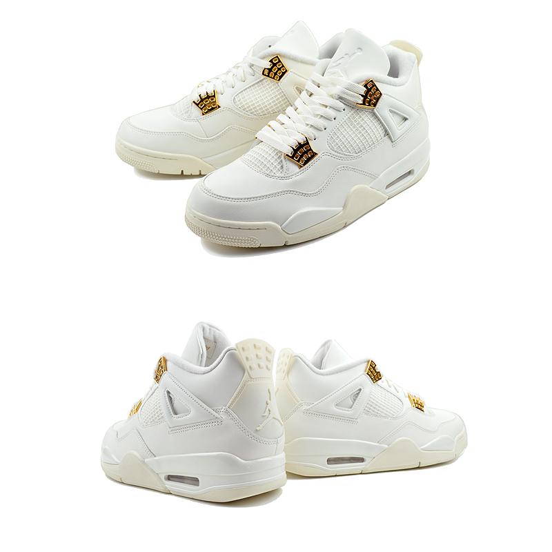 エア ジョーダン 4 NIKE WMNS AIR JORDAN RETRO sail/metallic gold 