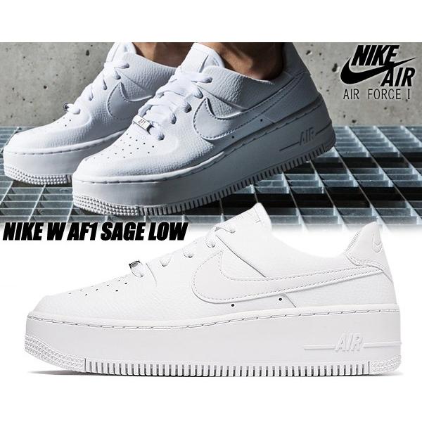 エア フォース 1 NIKE WMNS AF1 SAGE LOW white/white-white ar5339