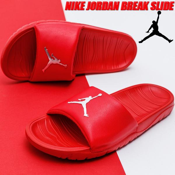 Jordan NIKE JORDAN BREAK SLIDE university red/metallic silver