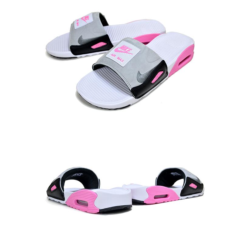 NIKE（ナイキ） NIKE AIR MAX 90 SLIDE white/smoke grey-rose bq4635