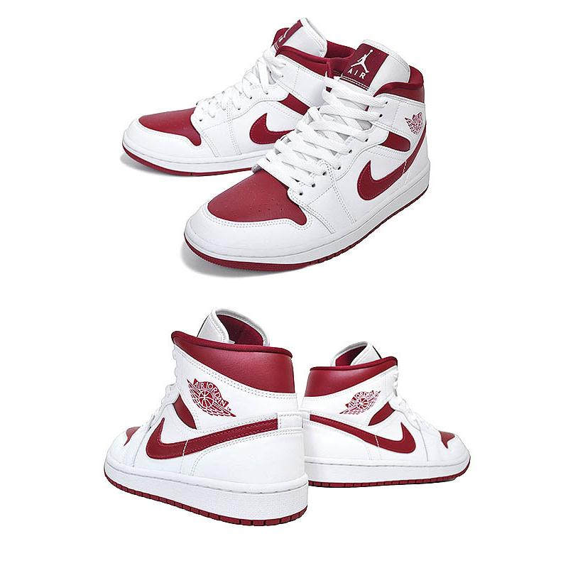 エア ジョーダン 1 NIKE WMNS AIR JORDAN MID white/pomegranate-white