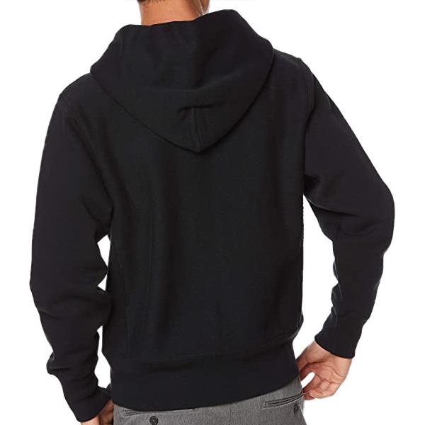 REVERSE WEAVE Champion ZIP HOODIE SWEAT SHIRT 11.5oz. BLACK c3