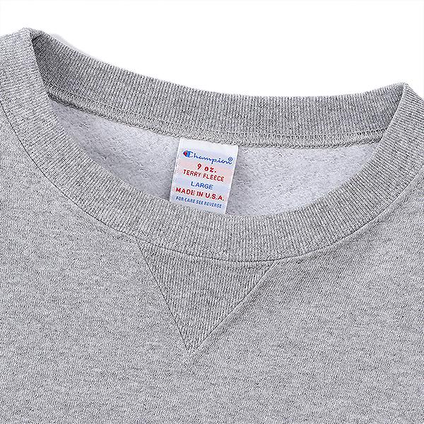 Champion CREW NECK SWEAT MADE IN USA 9oz. OXFORD GREY c5-p001-070 チャンピオン クルーネック スウェットシャツ オックスフォードグレー 9オンス トレーナー｜limited-edition｜03