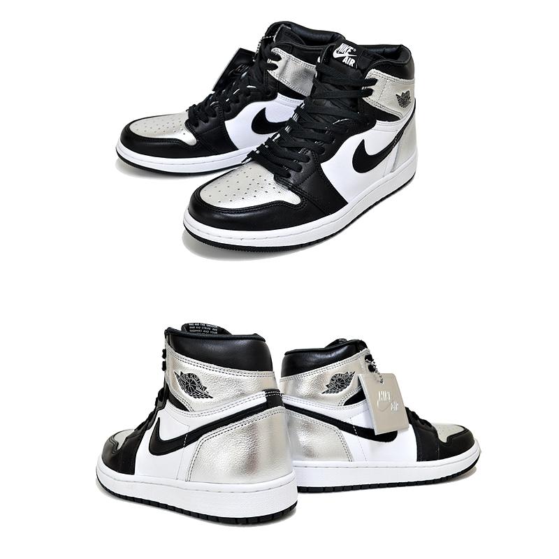 エア ジョーダン 1 NIKE WMNS AIR JORDAN HIGH OG Silver Toe black