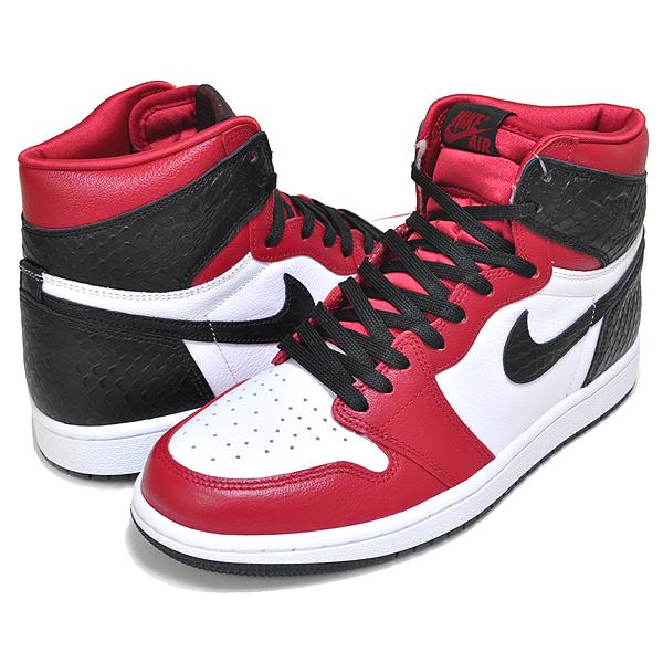 NIKE WMNS AIR JORDAN 1 HI OG SATIN SNAKE gym red/black-white cd0461-601 ナイキ ウィメンズ エアジョーダン 1 ハイ スニーカー サテン スネーク ジムレッド｜limited-edition｜02