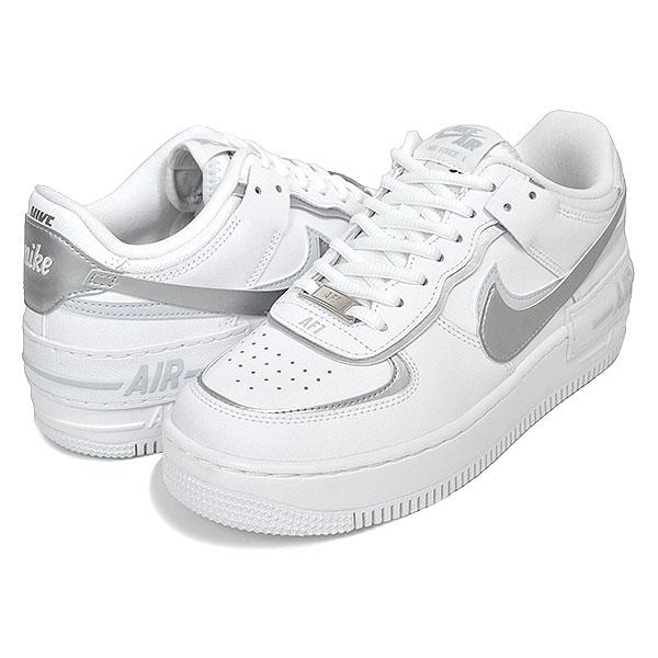エア フォース 1 NIKE WMNS AF1 SHADOW white/metallic silver エア フォース 1 NIKE WMNS AF1 SHADOW white/metallic silver